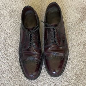 Burgundy Leather Wingtip Oxfords